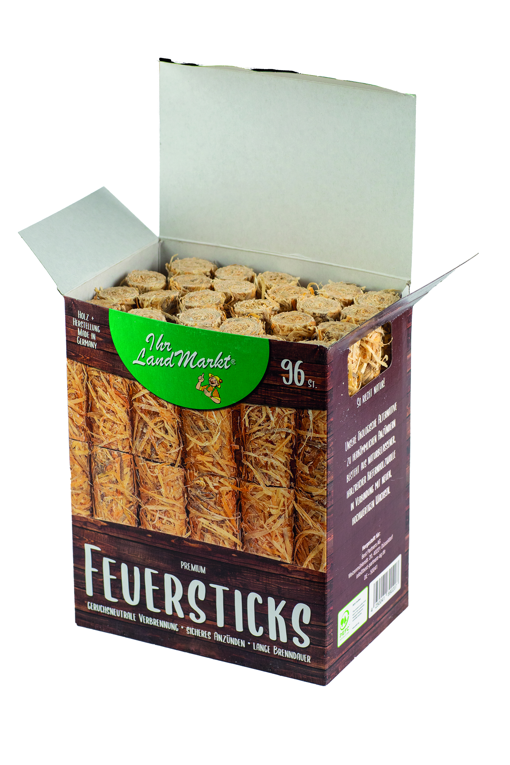 Landmarkt Feuersticks Schachtel 1200g